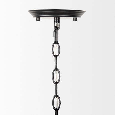 Gabriel Large Matte Black Chandelier from Mercana - Luna Furniture