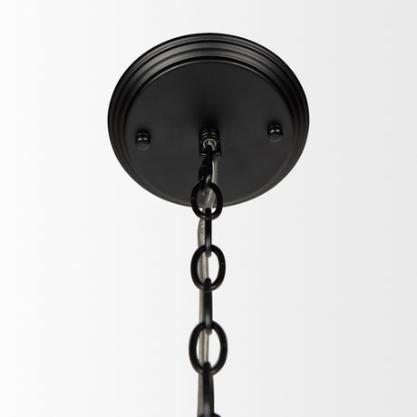 Gabriel Large Matte Black Chandelier from Mercana - Luna Furniture