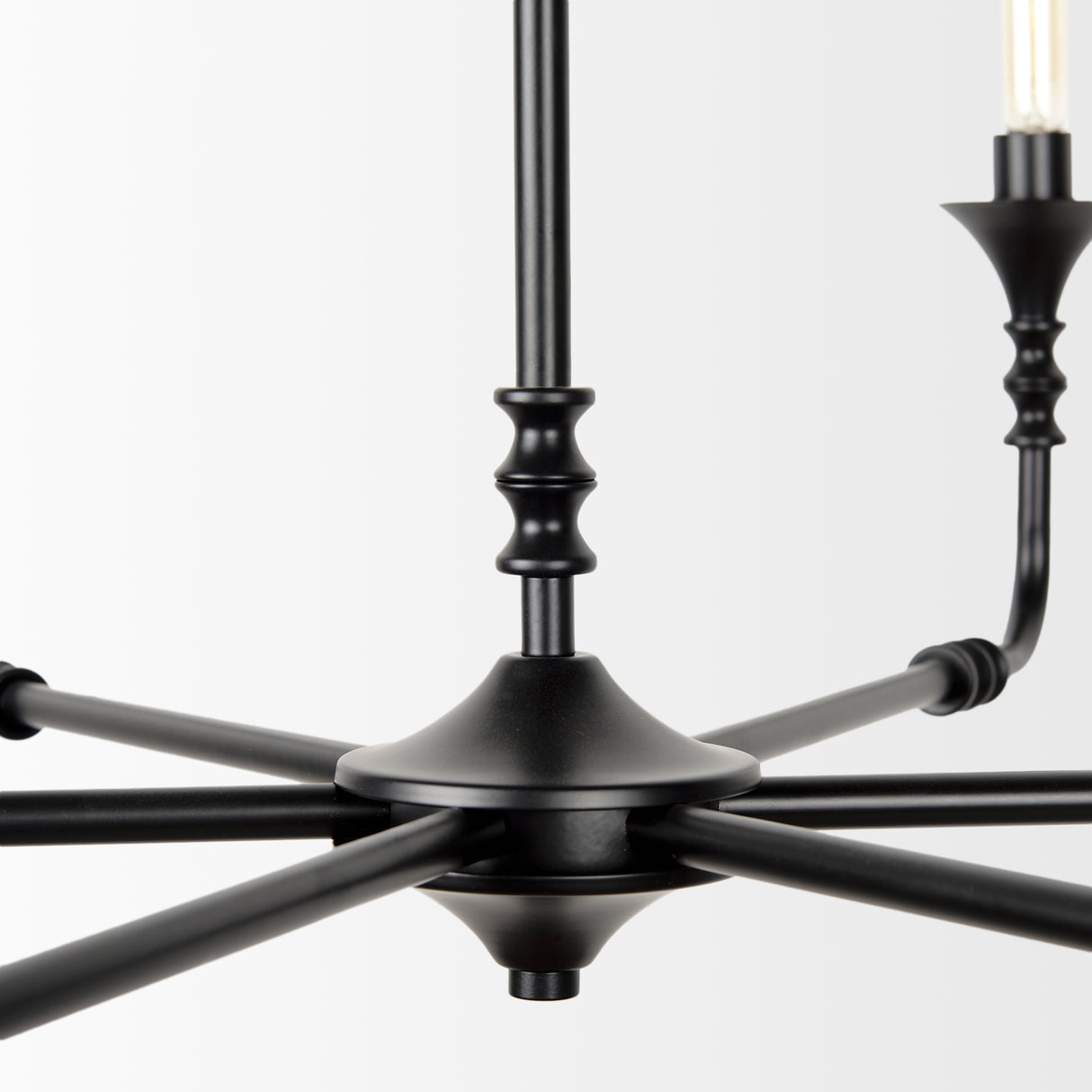 Gabriel Large Matte Black Chandelier from Mercana - Luna Furniture