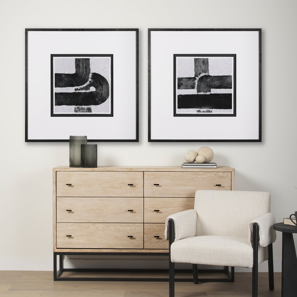 Pipes II by Chase a Hand Embellished Textured Framed Art Print Matted under Glass from Mercana - Luna Furniture
