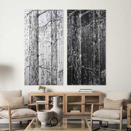 Forest BW I by Ariana a Hand Embellished Textured Canvas from Mercana - Luna Furniture