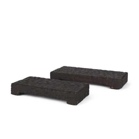 Shira Reclaimed Dark Brown Wooden Riser (Set of 2) from Mercana - Luna Furniture