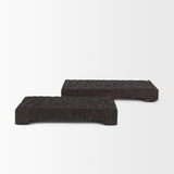Shira Reclaimed Dark Brown Wooden Riser (Set of 2) from Mercana - Luna Furniture