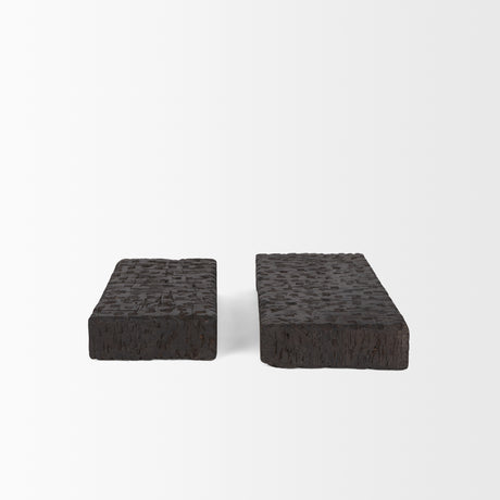 Shira Reclaimed Dark Brown Wooden Riser (Set of 2) from Mercana - Luna Furniture