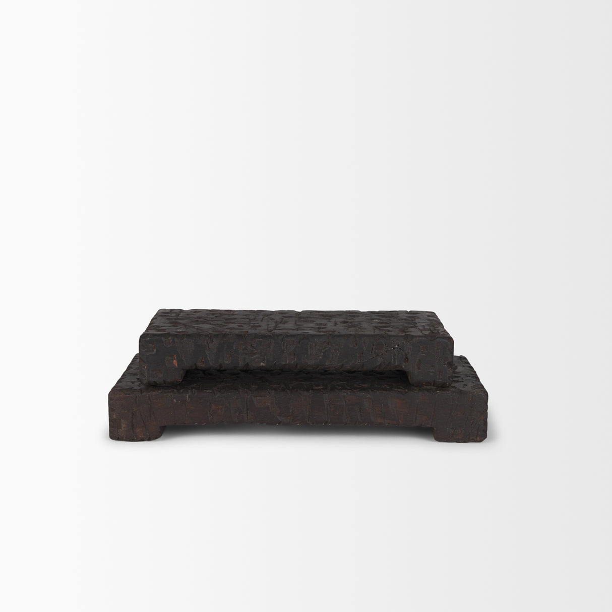 Shira Reclaimed Dark Brown Wooden Riser (Set of 2) from Mercana - Luna Furniture
