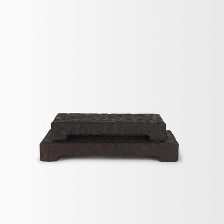 Shira Reclaimed Dark Brown Wooden Riser (Set of 2) from Mercana - Luna Furniture