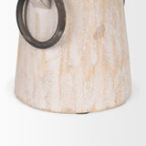 Monique Small Light Brown w/ Handles Wood Pot from Mercana - Luna Furniture