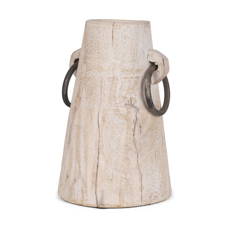 Monique Large Light Brown w/ Handles Wood Pot from Mercana - Luna Furniture