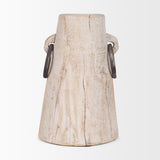 Monique Large Light Brown w/ Handles Wood Pot from Mercana - Luna Furniture