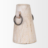 Monique Large Light Brown w/ Handles Wood Pot from Mercana - Luna Furniture