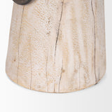 Monique Large Light Brown w/ Handles Wood Pot from Mercana - Luna Furniture