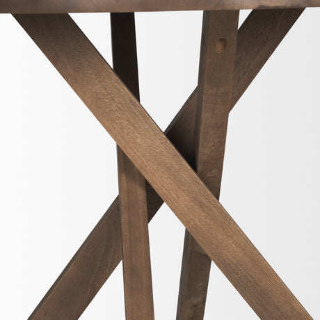 Solana Medium Brown Wood Foyer Table from Mercana - Luna Furniture