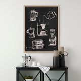Coffee Maker Study by Mercana Studio a Hand Embellished Textured Framed Art Print Matted under Glass from Mercana - Luna Furniture