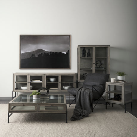 Storm Layers by Nathan Larson a Hand Embelished Textured Framed Art Print Matted under Glass from Mercana - Luna Furniture