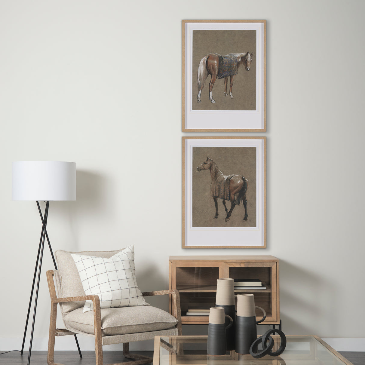 Buckskin Blanket by Mercana Studio a Hand Embellished Textured Framed Art Print from Mercana - Luna Furniture