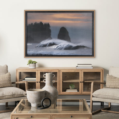 Crashing Wave by Chad Mackay a Hand Embellished Textured Framed Photo Art Print Matted under Glass from Mercana - Luna Furniture