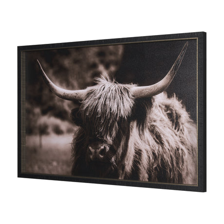 Highland Stare by Chad Mackay a Hand Embellished Textured Framed Photo Art Print from Mercana - Luna Furniture