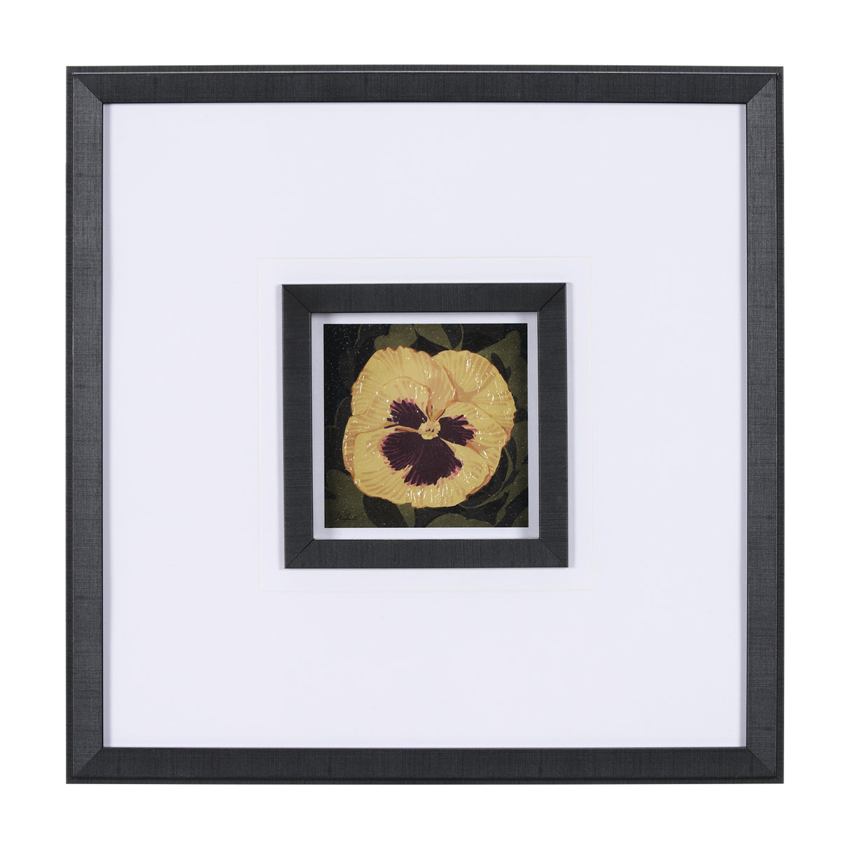 Flower Portrait I by Mercana Studio a Hand Embellished Textured Framed Art Print Matted under Glass from Mercana - Luna Furniture