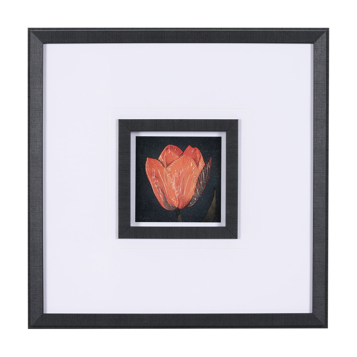 Flower Portrait II by Mercana Studio a Hand Embellished Textured Framed Art Print Matted under Glass from Mercana - Luna Furniture