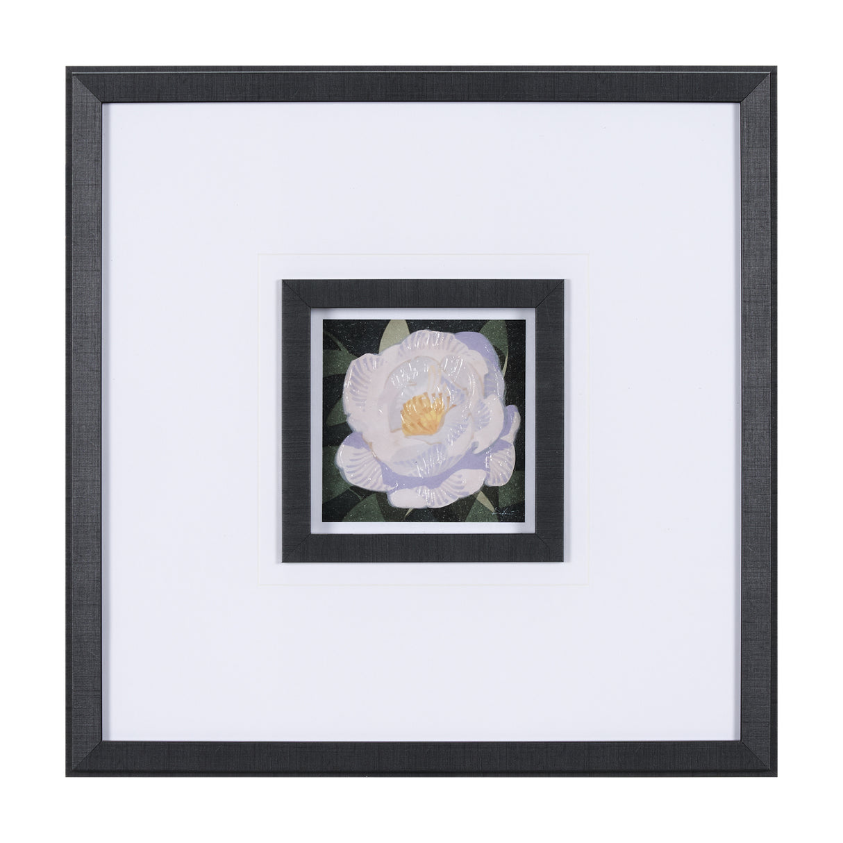 Flower Portrait V by Mercana Studio a Hand Embellished Textured Framed Art Print Matted under Glass from Mercana - Luna Furniture