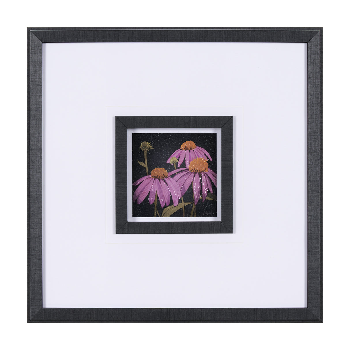 Flower Portrait VI by Mercana Studio a Hand Embellished Textured Framed Art Print Matted under Glass from Mercana - Luna Furniture