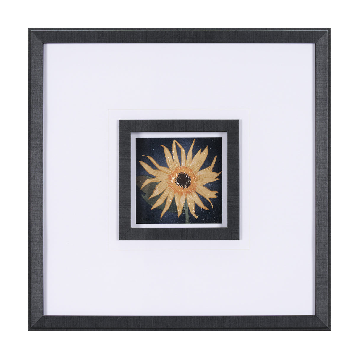 Flower Portrait IX by Mercana Studio a Hand Embellished Textured Framed Art Print Matted under Glass from Mercana - Luna Furniture