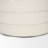 Elise Cream Boucle Upholstered Storage Ottoman from Mercana - Luna Furniture