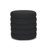 Elise Black Boucle Upholstered Storage Ottoman from Mercana - Luna Furniture
