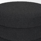 Elise Black Boucle Upholstered Storage Ottoman from Mercana - Luna Furniture