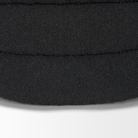 Elise Black Boucle Upholstered Storage Ottoman from Mercana - Luna Furniture
