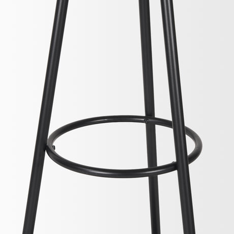 Everett Matte Black Metal w/ Two Metal Shelves Coat Rack from Mercana - Luna Furniture