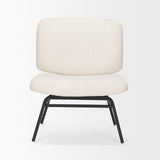Nora Cream Fabric w/ Matte Black Metal Legs Accent Chair from Mercana - Luna Furniture