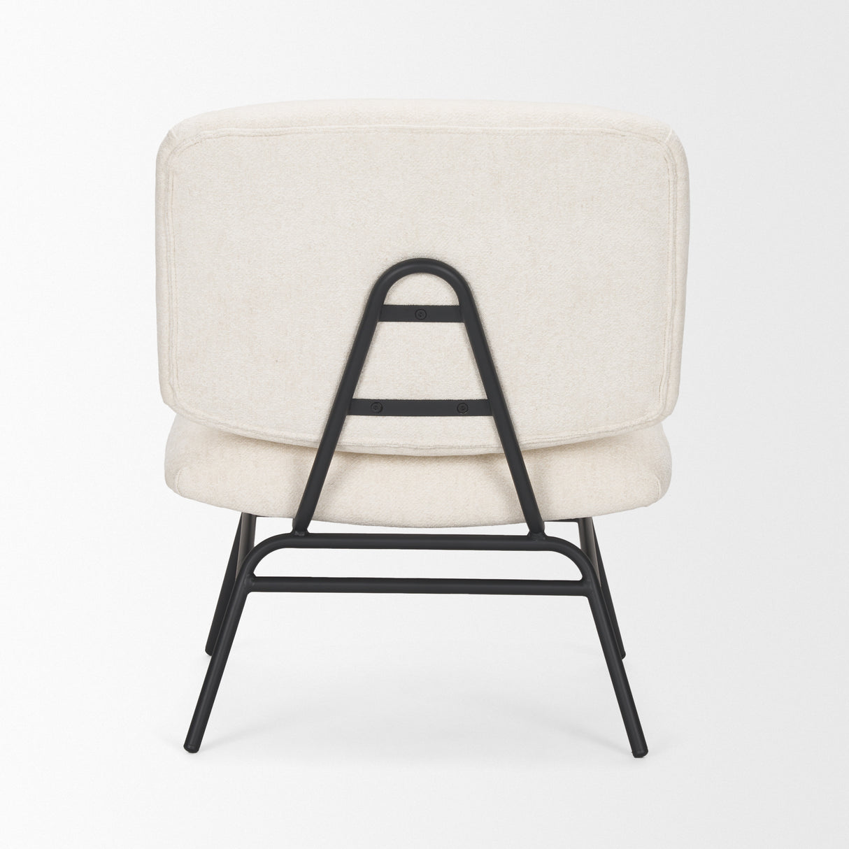 Nora Cream Fabric w/ Matte Black Metal Legs Accent Chair from Mercana - Luna Furniture