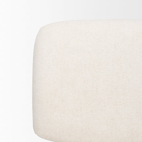Nora Cream Fabric w/ Matte Black Metal Legs Accent Chair from Mercana - Luna Furniture