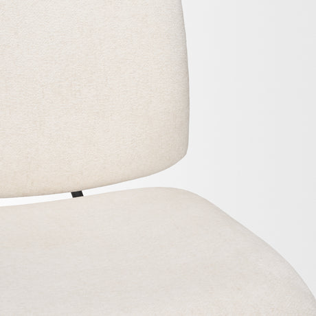 Nora Cream Fabric w/ Matte Black Metal Legs Accent Chair from Mercana - Luna Furniture
