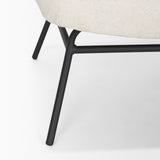 Nora Cream Fabric w/ Matte Black Metal Legs Accent Chair from Mercana - Luna Furniture