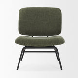 Nora Forest Green Fabric w/ Matte Black Metal Legs Accent Chair from Mercana - Luna Furniture