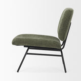 Nora Forest Green Fabric w/ Matte Black Metal Legs Accent Chair from Mercana - Luna Furniture