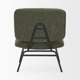 Nora Forest Green Fabric w/ Matte Black Metal Legs Accent Chair from Mercana - Luna Furniture