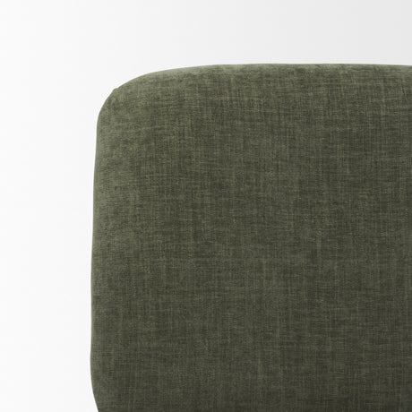 Nora Forest Green Fabric w/ Matte Black Metal Legs Accent Chair from Mercana - Luna Furniture