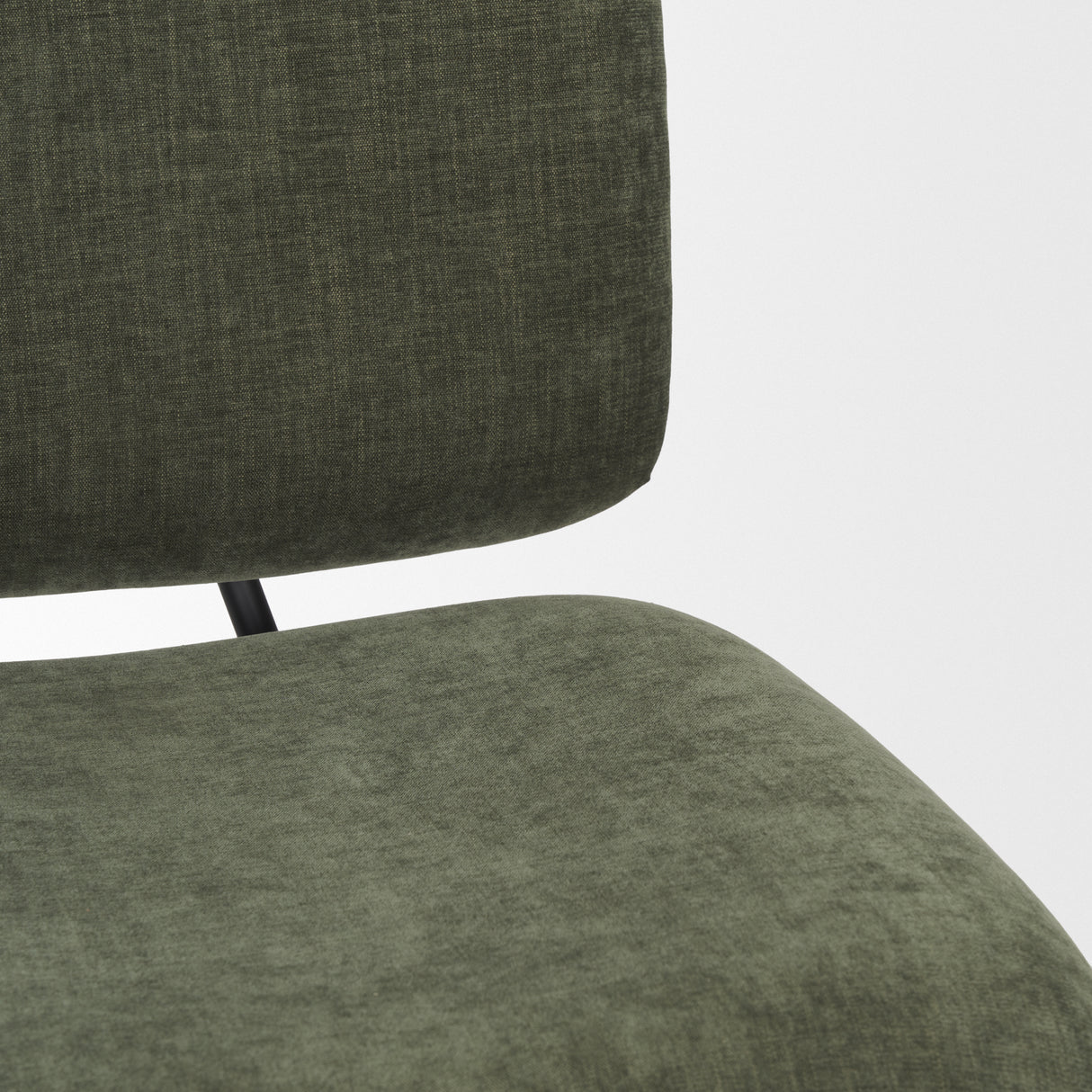 Nora Forest Green Fabric w/ Matte Black Metal Legs Accent Chair from Mercana - Luna Furniture