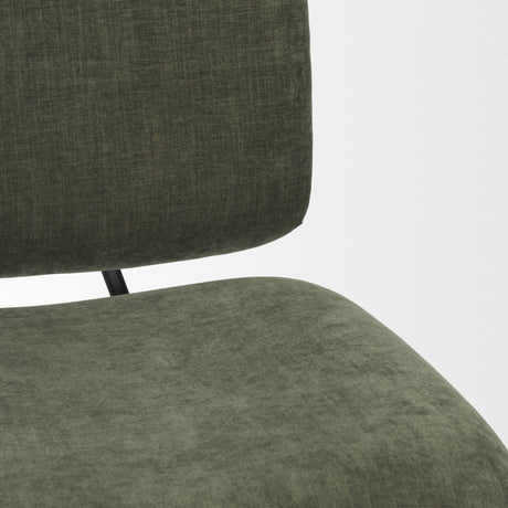 Nora Forest Green Fabric w/ Matte Black Metal Legs Accent Chair from Mercana - Luna Furniture