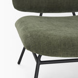 Nora Forest Green Fabric w/ Matte Black Metal Legs Accent Chair from Mercana - Luna Furniture