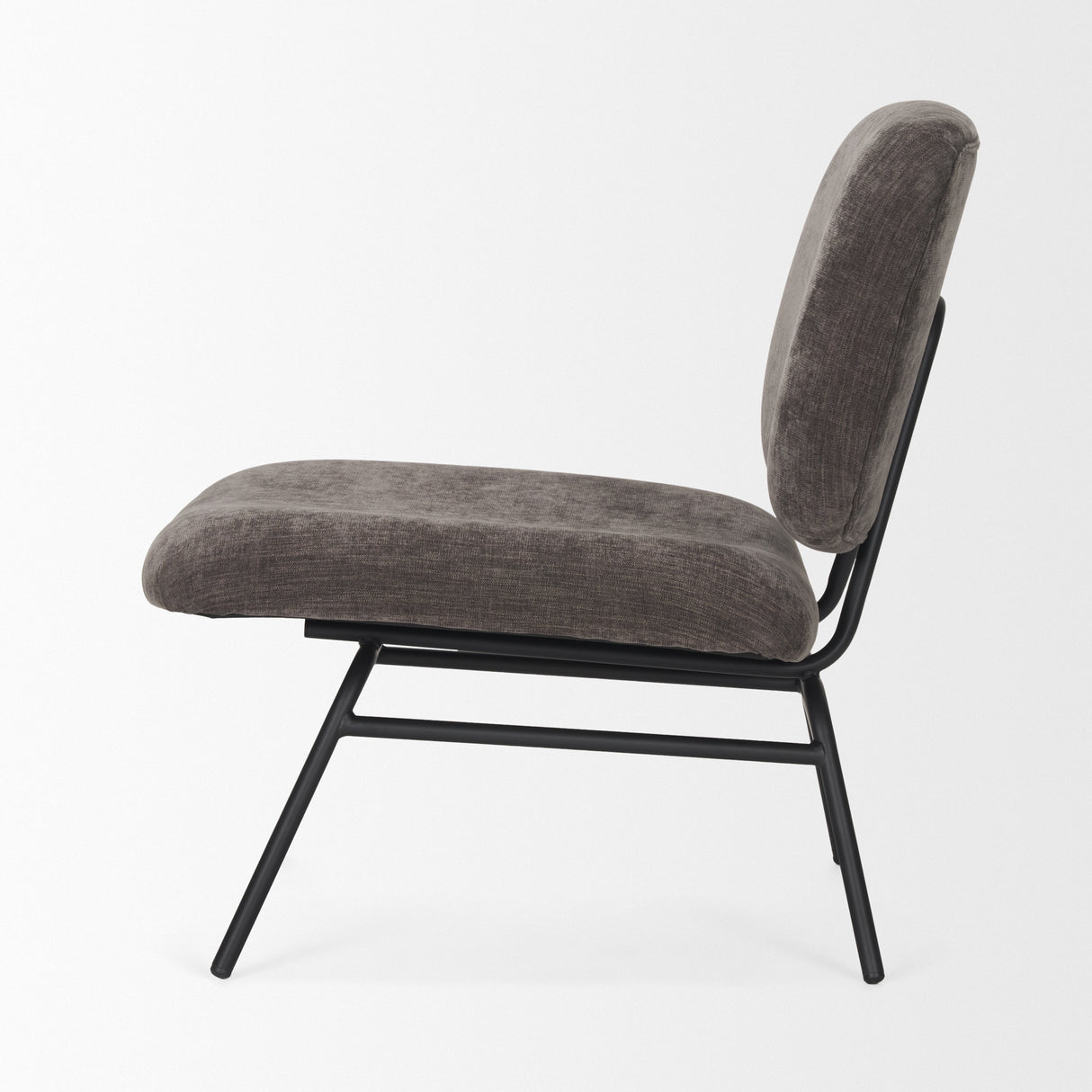 Nora Charcoal Fabric w/ Matte Black Metal Legs Accent Chair from Mercana - Luna Furniture