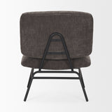 Nora Charcoal Fabric w/ Matte Black Metal Legs Accent Chair from Mercana - Luna Furniture