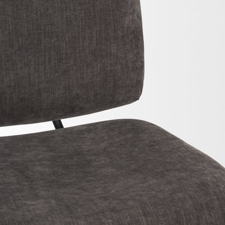 Nora Charcoal Fabric w/ Matte Black Metal Legs Accent Chair from Mercana - Luna Furniture