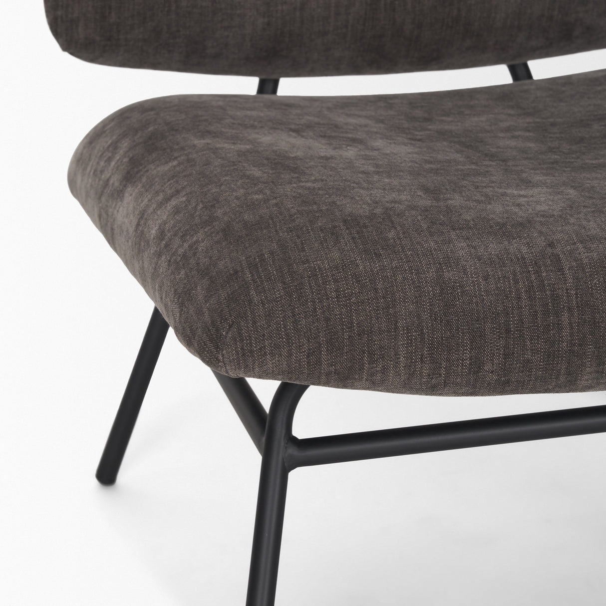 Nora Charcoal Fabric w/ Matte Black Metal Legs Accent Chair from Mercana - Luna Furniture