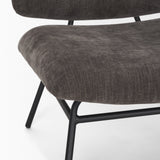 Nora Charcoal Fabric w/ Matte Black Metal Legs Accent Chair from Mercana - Luna Furniture