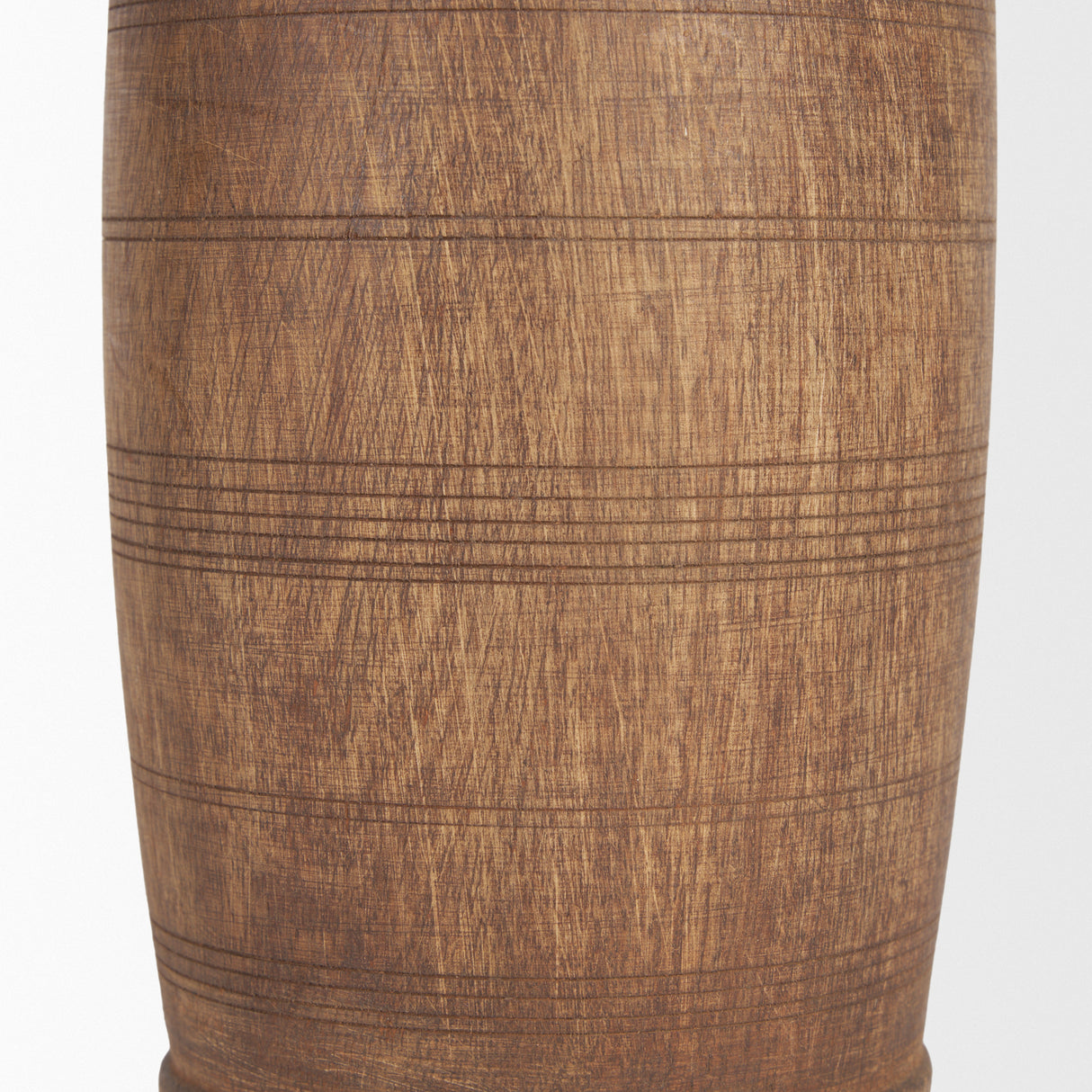 Porta Small Medium Brown Reclaimed Wooden Pot from Mercana - Luna Furniture