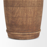 Porta Small Medium Brown Reclaimed Wooden Pot from Mercana - Luna Furniture